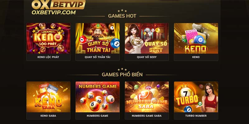 Keno Oxbet - Thế giới giải trí tuyệt vời dành cho mọi game thủ